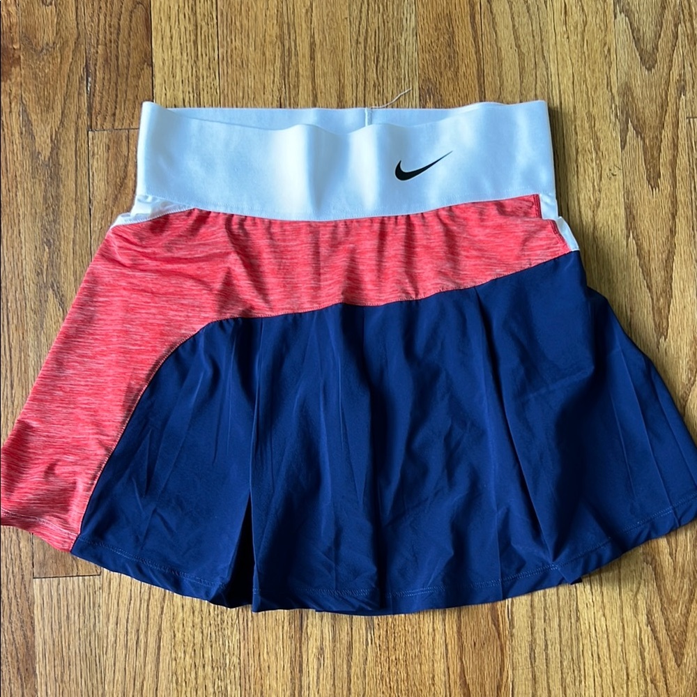 Nike White, Red, and Blue Sports Skirt